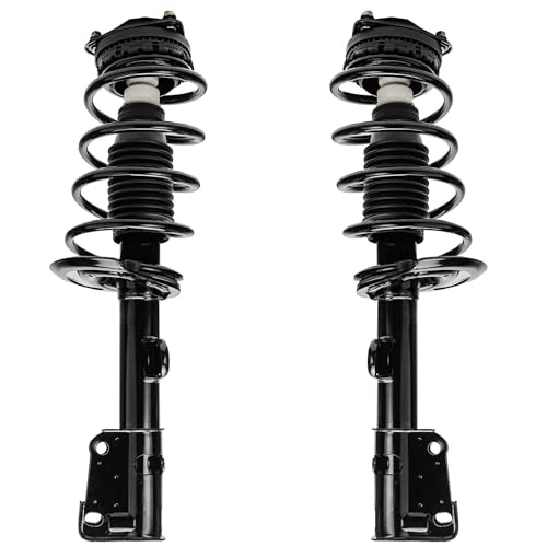 Image of Detroit Axle - 8pc Front Suspension Kit for 2008-2010 Dodge Grand Caravan Chrysler Town & Country, Ready Struts w /Coil Spring Assembly Sway Bars Inner Outer Tie Rods Replacement Struts Shocks