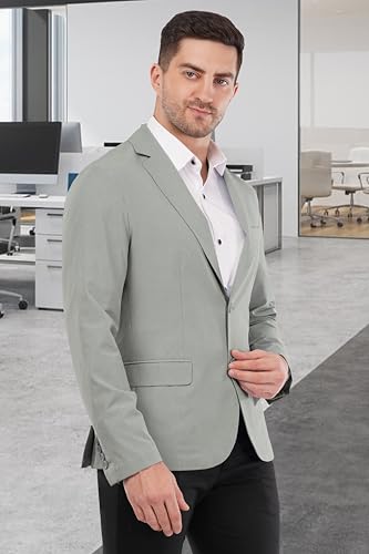 Image of SaintX Men's Tailored Unlined Casual Blazer | Layering Coat, Drapes & Feels Like an Overshirt | Designed for Summers | Breathable 4-Way High Stretch Knit Fabric for All Day Comfort | Slim Fit