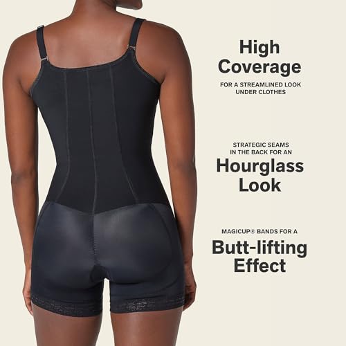 Leonisa Front Hook Boyshort Bodysuit Tummy Control Shapewear for Women with Butt Lifting4