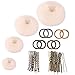 Produktbild Donut Haarknoten-Set, Zingso 4 Stück Frauen Mädchen Haaraccessoires Ring-Stil Mesh Donut Haarknoten Shaper Maker Set mit 8 Stück Haargummibändern, 30 Stück Haarnadeln