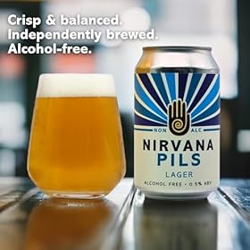 Nirvana - Pilsner Lager 0.5% ABV - Alcohol Free Craft Beer with Crisp Saaz and Magnum Hops - Low Calorie Beer, Vegan Alcohol, Craft Beer Gift Set - 12 x 330ml – Nirvana Brewery