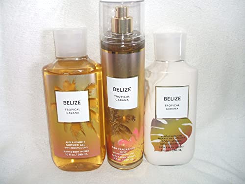 Belize Tropical Cabana 8 fl oz. Fragrance Mist, 10 fl oz.Shower Gel , 8 Fl o z., Body Lotion