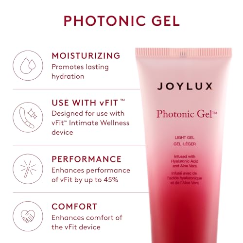 Image of Joylux vFit Red Light device, Photonic Gel & Wipes Set (3-Pack Set) - Feminine Health Red Light Device for Women, Promotes Natural Hydration, For At-Home Self-Care