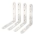 Uxcell a13111300ux0154 125mmx125mm Stainless Steel Corner Brace Joint Angle Bracket (Pack of 4)