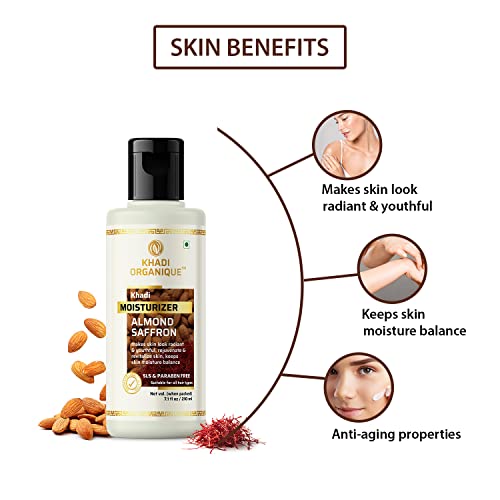 Image of Khadi Organique Almond Saffron Herbal Moisturizer-210Gms
