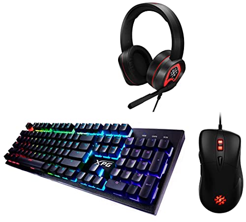 Image of XPG EMIX H20 Wired RGB Gaming Headset with Infarex K10 RGB Gaming Keyboard and Infarex M20 PC Mouse with RGB Effects
