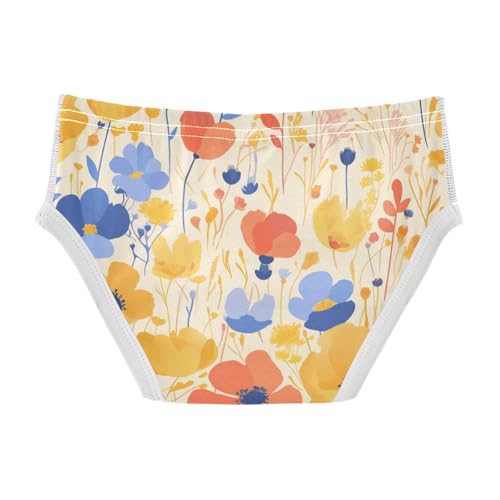 KLL Vibrant Floral Pattern Poppy Boys Toddler Comfort Nighttime Underwear Breathable Undies2