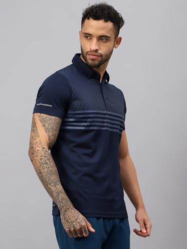 Image of VECTOR X OMT-258 Men's Water Printed Polo T-Shirt