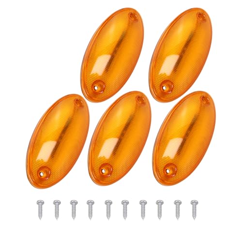 Xiaoyudou 5Pcs Cab Marker Lights LED Top Roof Lamps Light (with Bulb and Screws) Fit for 2008-2018 International Prostar, Durastar, Workstar Replace # 3524553C94