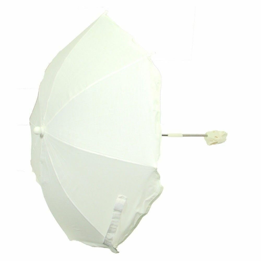 Universal Parasol Sun Shade Canopy Umbrella for Prams, Pushchairs, and Buggies - Versatile Sun Protection for Baby Strollers (Cream)