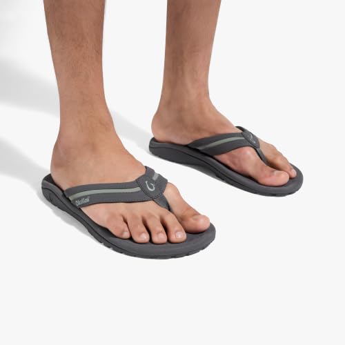 OluKai Ohana Palua Men's Water Friendly Sandals, Everyday Flip Flops, Arch Support & Comfort Fit, Lightweight & Durable, Enhanced Grip & Traction, Tradewind Grey/Seagreen, 10 - image 8
