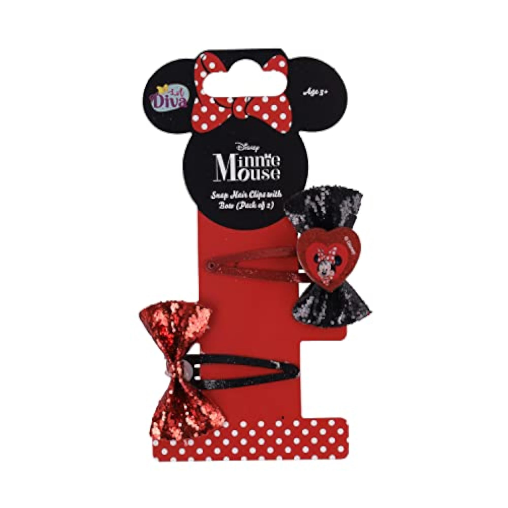 Minnie Mouse Pack of 2 Red Clips for Kids