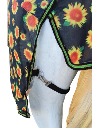Image of 74 inch Horse Light Summer Spring Airflow Mesh Removable Neck Sunflower 73158