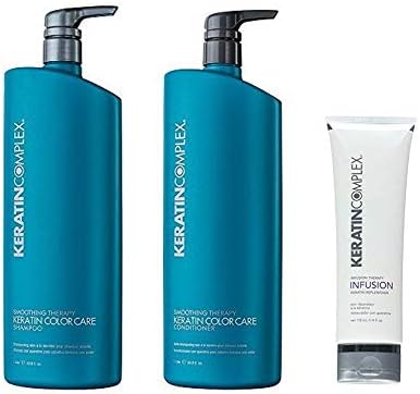 Keratin Complex Color Care Shampoo n Conditioner 33.8 ounce & Infusion Therapy Keratin Replenisher 4 ounce