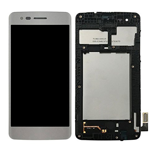 LCD Display Digitizer Touch Screen Assembly with Frame for LG M210 MS210 Aristo LV3 LG K8 2017 (White)