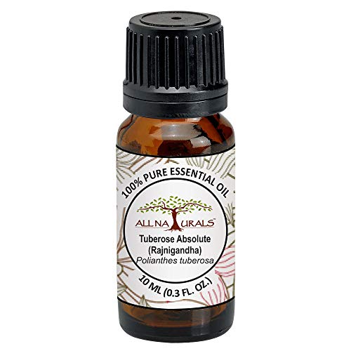 Image of all naturals Tuberose Aka Rajnigandha Absolute Essential Oil (Kerala) Pure,Lasting Exotic Floral Aroma For Natural Perfumes,Attars,Diy Skincare & Diffusers-10 Ml|N-Hexane Extracted,Alcohol-Free