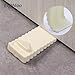10 Pack Rubber Door Stoppers Wedge, Elfthloo Stops Fits 3-11mm Narrow Gaps Stackable up to 110-410mm, Non-Slip Floor & Wall Protector, Doorstops for Bottom of Lightweight Door, Cream White