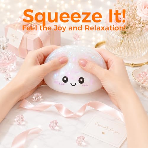 Image of Dumpling Squishy Mystery Box, Random 1 of 14 Colors, Cute Squishy Dumpling Toy, Soft Stretchy Squeeze Toy, Sensory Fidget Toys for Anxiety Relief, Perfect for Party Favors, Birthday Gifts & Desk Toys