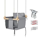 ✔Dank einem Schwamm im Sitzteil ist unsere Babyschaukel formbeständig und sieht immer schön aus – sogar wenn sie leer ist! Über den Löchern, durch die ein Seil gezogen ist, sind Holzkugeln befestigt. Diese trennen ein Seil von einer Hand des Kindes ab und schmücken dabei die Schaukel. Ihr Kind kann sicher mit allen Holzelementen spielen – diese sind nicht lackiert und wurden sorgfältig bearbeitet.