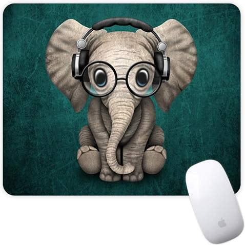 ZORI Cute Graphical Gaming Mouse pad, Printed Colorful Art Square Washable, Non Slip Rubber Base for Office Home Laptop Desktop (Cute Elephant)-image-11