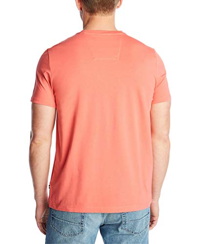 Nautica mens Short Sleeve Solid Slim Fit V-neck T-shirt T Shirt, Dreamy Coral, X-Large US3