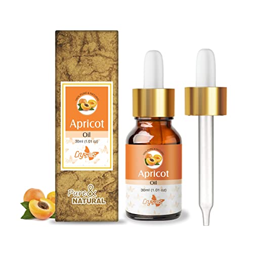 Image of Crysalis Apricot (Prunus Armeniaca) Oil|100% Pure & Natural Undiluted Carrier Oil Organic Standard For Skin & Hair Care|Therapeutic Grade Oil, Adds Shine To Hair, Removes Marks - 30Ml With Dropper