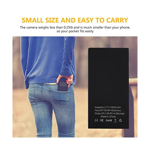 VERRNY Spy Camera Hidden Camera HD 1080P Nanny Cam 10000MAH Small Security Camera with Night Vision/Motion Detection/No WiFi Needed - Image 5