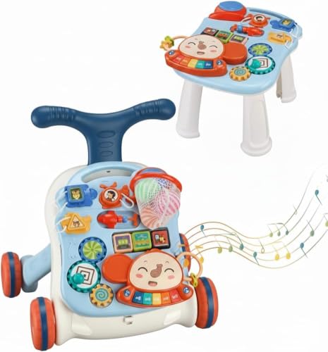 Baby Push Walker 3-in-1 Sit-to-Stand Learning Walker with Wheels