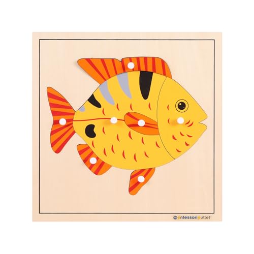 Image of Montessori Outlet Fish Puzzle for Children 3-6 Years Montessori Education at School and Home