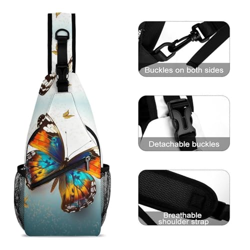 Mochila deportiva Butterfly estilo bolso bandolera miniatura 3