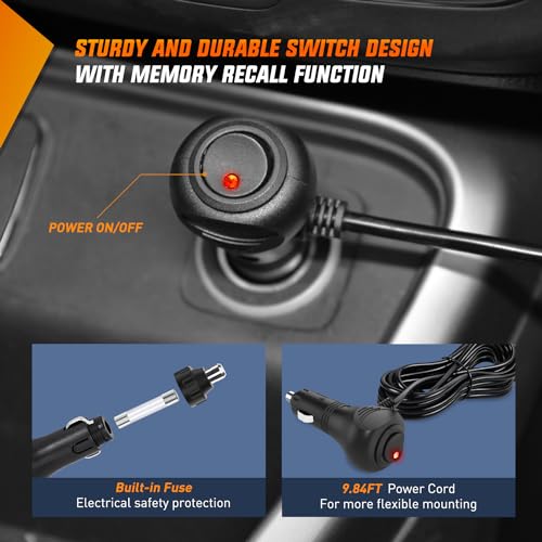 Image of Nilight Emergency Strobe Lights Windshield Hazard Warning Safety Flash with Suction Cups Super Bright LED Light Amber White for Police Enforcement Firefighters Vehicle Truck