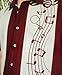 KYKU Button Down Vintage Shirts for Men Bowling Apparel 50s Mens Fashion Short Sleeve Wine Red S