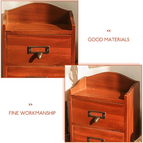 Unité de rangement de bureau marron rustique en bois pour désencombrer le salon