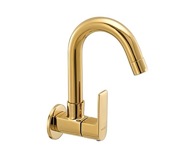 CERA Chelsea Sink Cock Wall Mounted Wash Basin Faucet | Sink Tap | Bathroom Accessories | Wall Mount | PVD Finish | Solid Brass | French Gold | F1016251FG-image-45