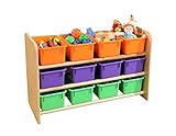 Wood Designs See-All Storage with (12) Assorted Pastel Trays
