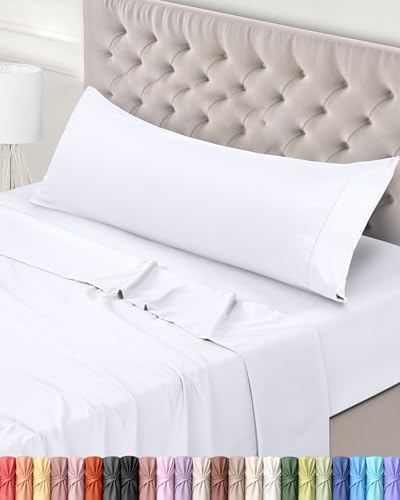Utopia Bedding Juego de Sabanas 3 Piezas 150x200 - Poliéster Microfibra Cepillada - Oeko-Tex Certificado - Sábana Bajera, Sábana Plana y 1 Funda de Almohada 45x170 (Cama 150, Blanco)