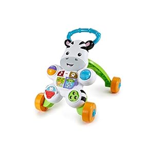 Fisher-Price DLF00 – Leer met mij – Zebra loopwagen, muzikaal activiteits- en loopspeelgoed met leerinhoud, vanaf 6…