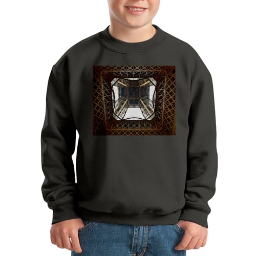 Sweatshirt enfant Tour Eiffel avec imprimé monument graphique parisien - 2