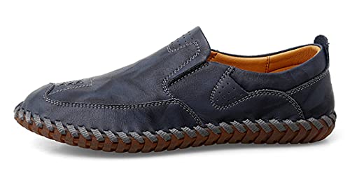 Minishion Mens Comfortable Slip on Shoes Cap Toe Breathable Walking Loafers Moccasins2