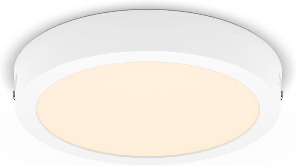 Philips LED Magneos Slim Surface Mount Round Downlight 2700K 12W [Warm White - White] for Indoor Lighting, Livingroom and Bedroom
