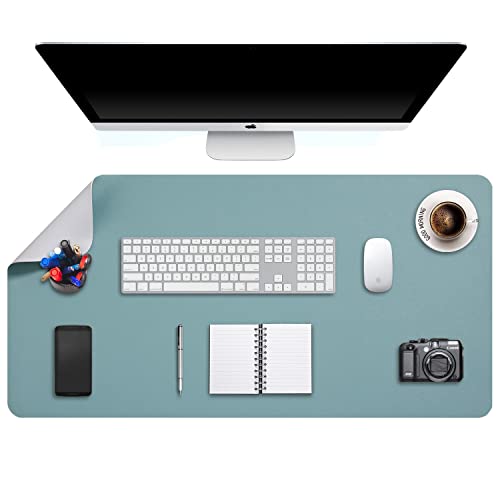 DOBAOJIA Alfombrilla de Ratón XXL, Mousepad Grande, Almohadilla de Escritorio, Vade Escritorio, Tapete de Escritura, Estera Oficina, Uso Doble Cara Cuero PU Impermeable 90 x 43cm