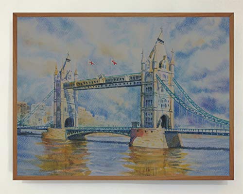 Vintage-Schild mit LED-Licht Tower Bridge London