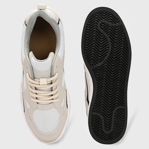 Image of Cruiser Men's Sneaker | Retro Running Shoes | Navy Blue White Men's Sneakers |Mesh Synthetic Resin Lace-Up Sneakers | Midsole Athletic Casuals | Perfect for Outings, and Comfortable All-Day Use(2657)