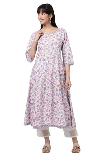 Image of W for Woman Women's Cotton Floral Regular Kurtas