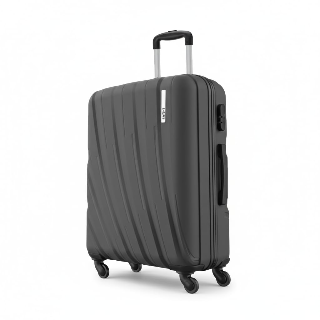 Flexagon 554W Black Hardside Spinner Suitcase with 4 Wheels-image-6