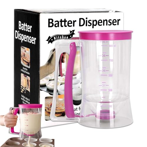 Pancake Dispenser Batter Dispenser Cake Batter Funnel Measuring Cup Dispenser Kitchen Tool Food Grade Ps+abs+Silicone Material