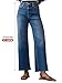 KUNMI Jeans for Women Wide Leg Baggy High Waist Boyfriends Straight Leg Stretchy Denim Pants Trendy Fall 2024