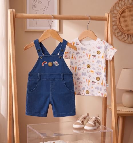 Image of Krishn Cotton Printed Dungaree Set | Kids Dress for Baby Boys and Baby Girls