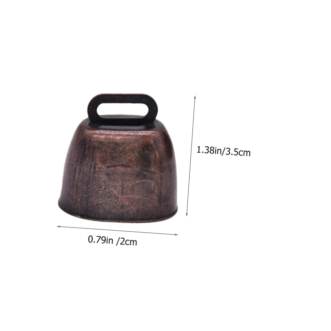 Gogogmee 4Pcs Metal Cow Bells for Crafts Loud Calling Bells for Farms Cattle and Pets Antique Finish Durable Construction for DIY Projects