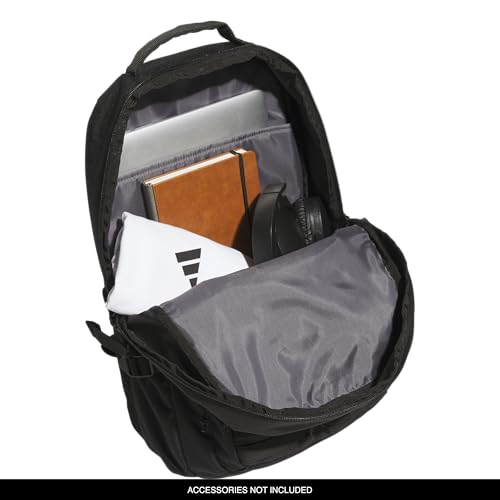 adidas Interval Backpack with Laptop Sleeve, Lightweight Durable Book Bag for Women and Men, Black/White, One Size3